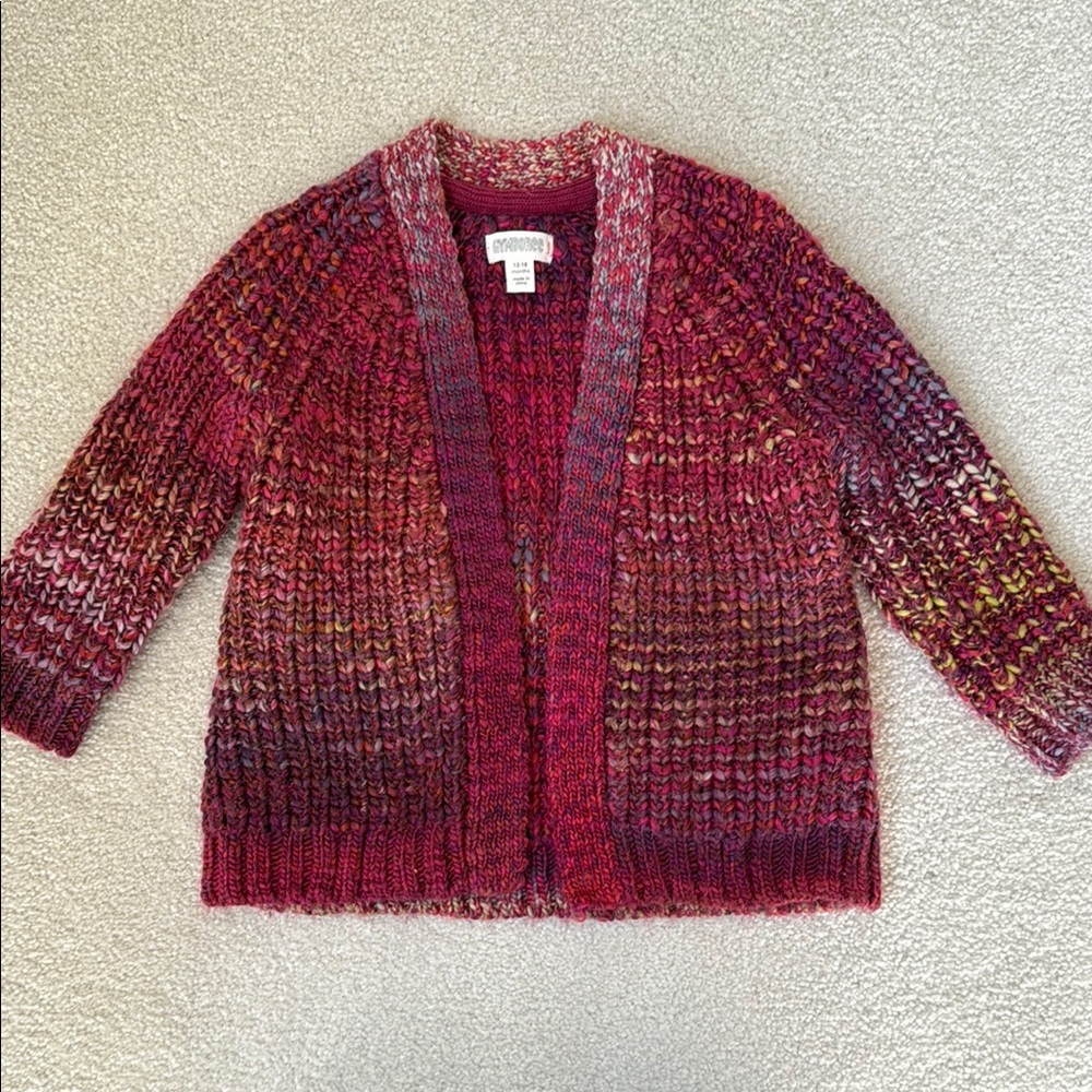 Gymboree Red, Pink & Purple Open-Knit Sweater